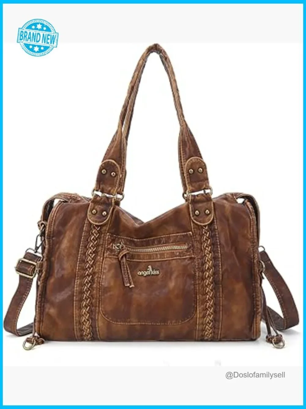 Vegan Leather Hobo Satchel Handbag Large Tote Shoulder Bag Laptop Purse